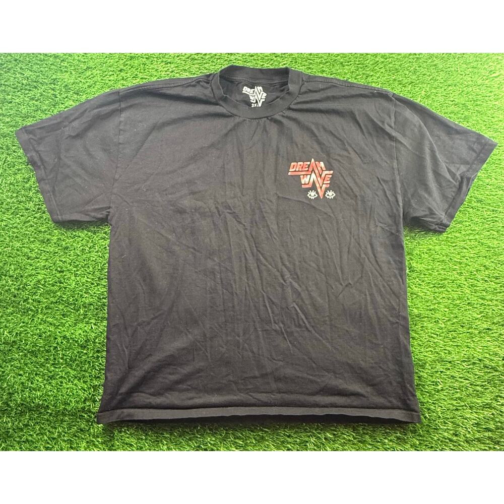 Dreamwave T-Shirt 2XL Black Red Logo Graphic Tee Streetwear Minimalist Casual